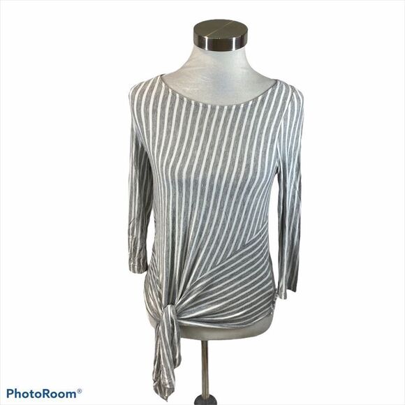 ModCloth Long Sleeved Side Knot Striped T-Shirt Sm‎ - Picture 6 of 10